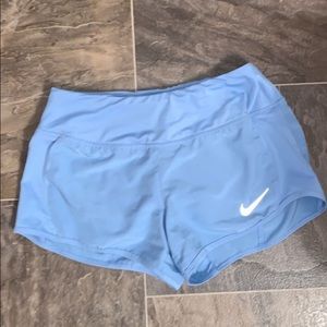 Blue nike dri-fit athletic shorts